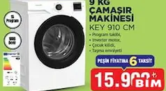 KEYSMART 9 KG ÇAMAŞIR MAKİNESİ KEY 910 CM fiyat ve kampanya bilgisi